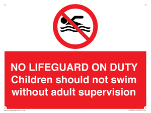 NO LIFEGUARD ON DUTY